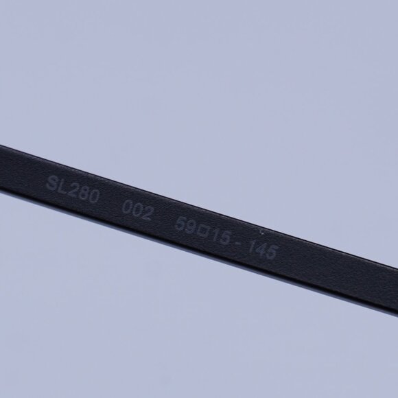 Saint Laurent SL280 002 Sunglasses Black Aviator Frame, Silver Mirror Lenses - Picture 6 of 10